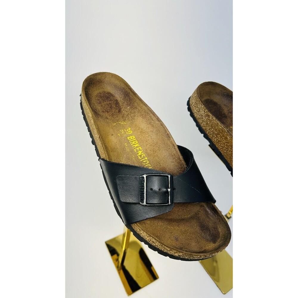 Birkenstock Madrid Narrow Fit Birko Flor Black US Size Men's 6 Women's 8 EU 39